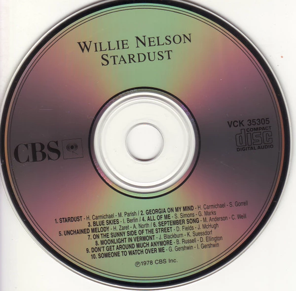 Willie Nelson - Stardust CD (1999) Audio Quality Guaranteed Reuse Reduce Recycle