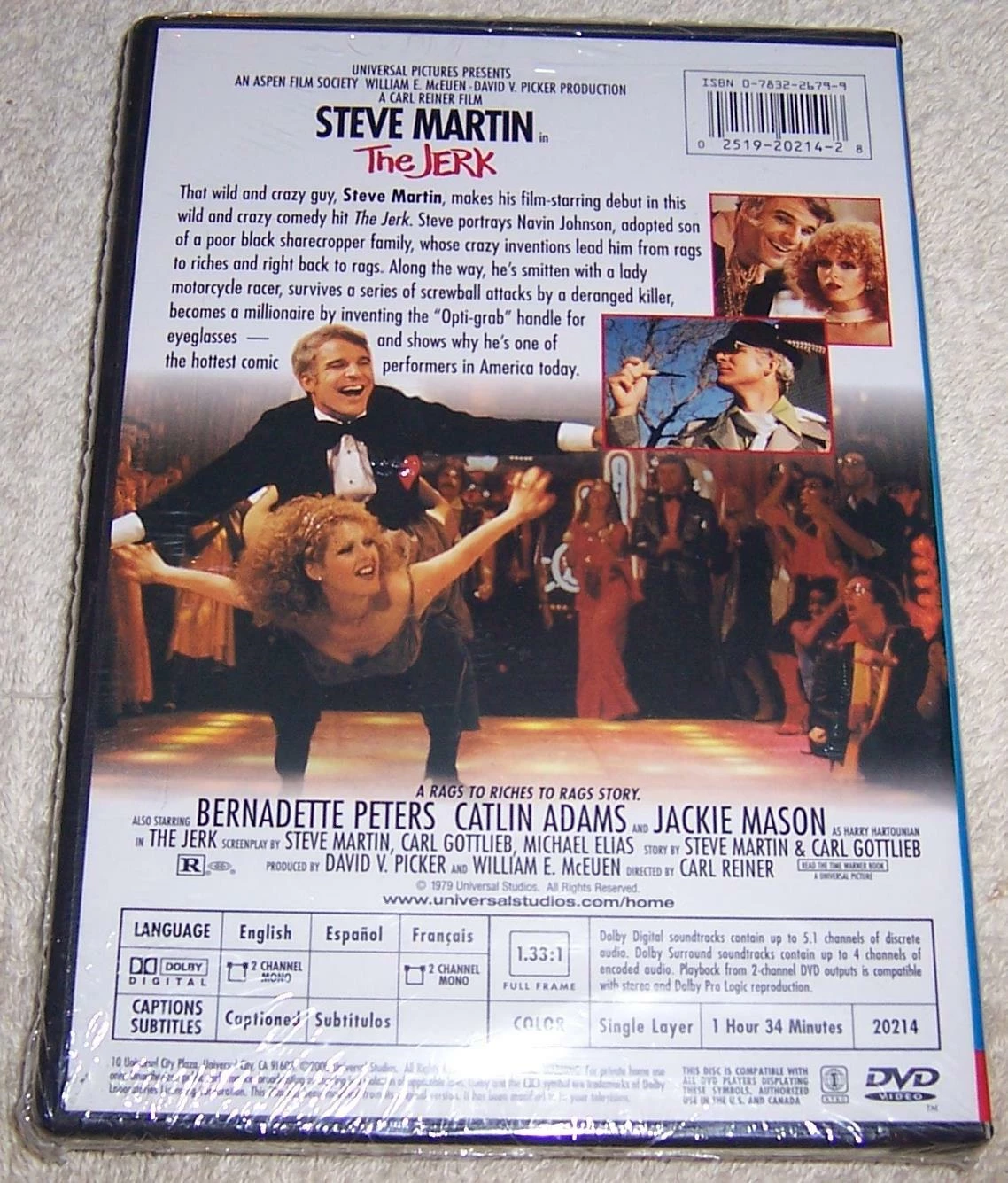 The Jerk DVD Comedy (1998) Steve Martin, Bernadette Peters Quality Guaranteed