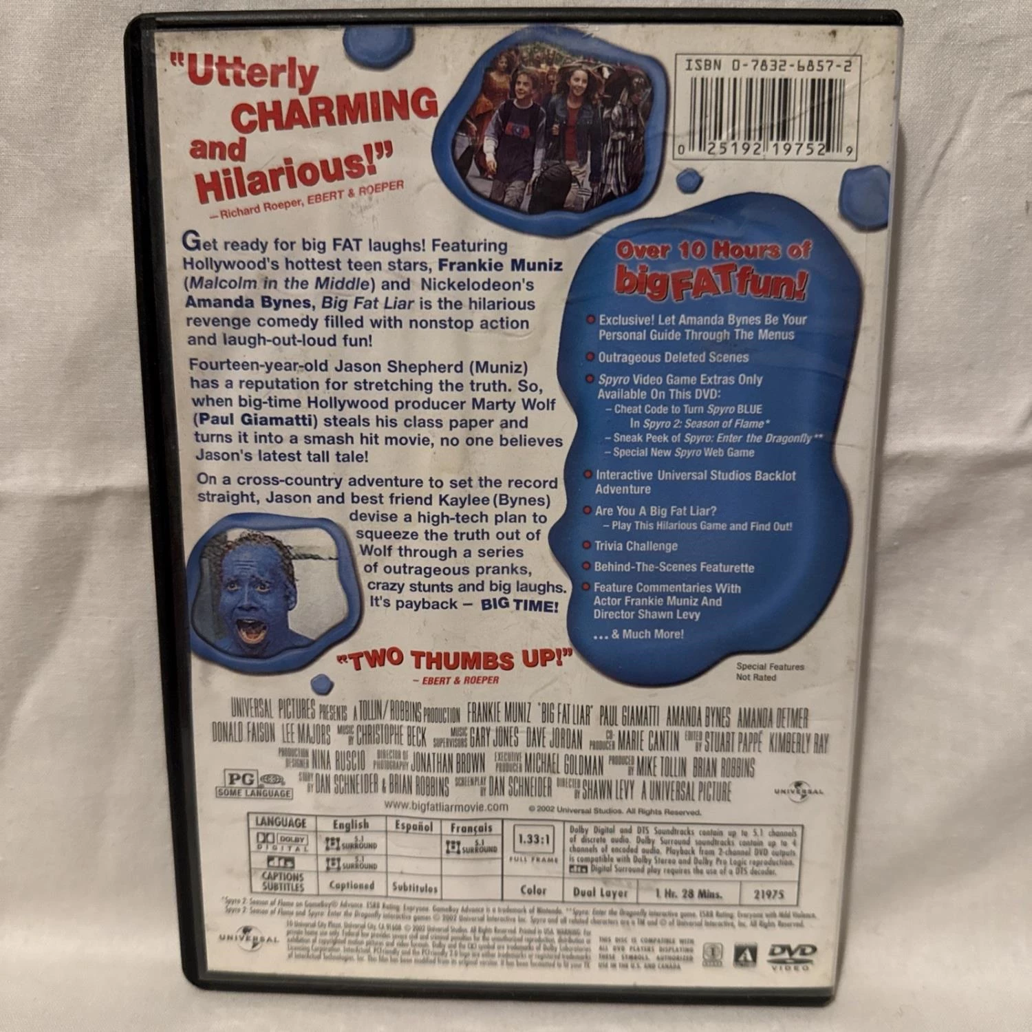 Big Fat Liar DVD (2002) Paul Giamatti Free Royal Mail Delivery Amazing Value