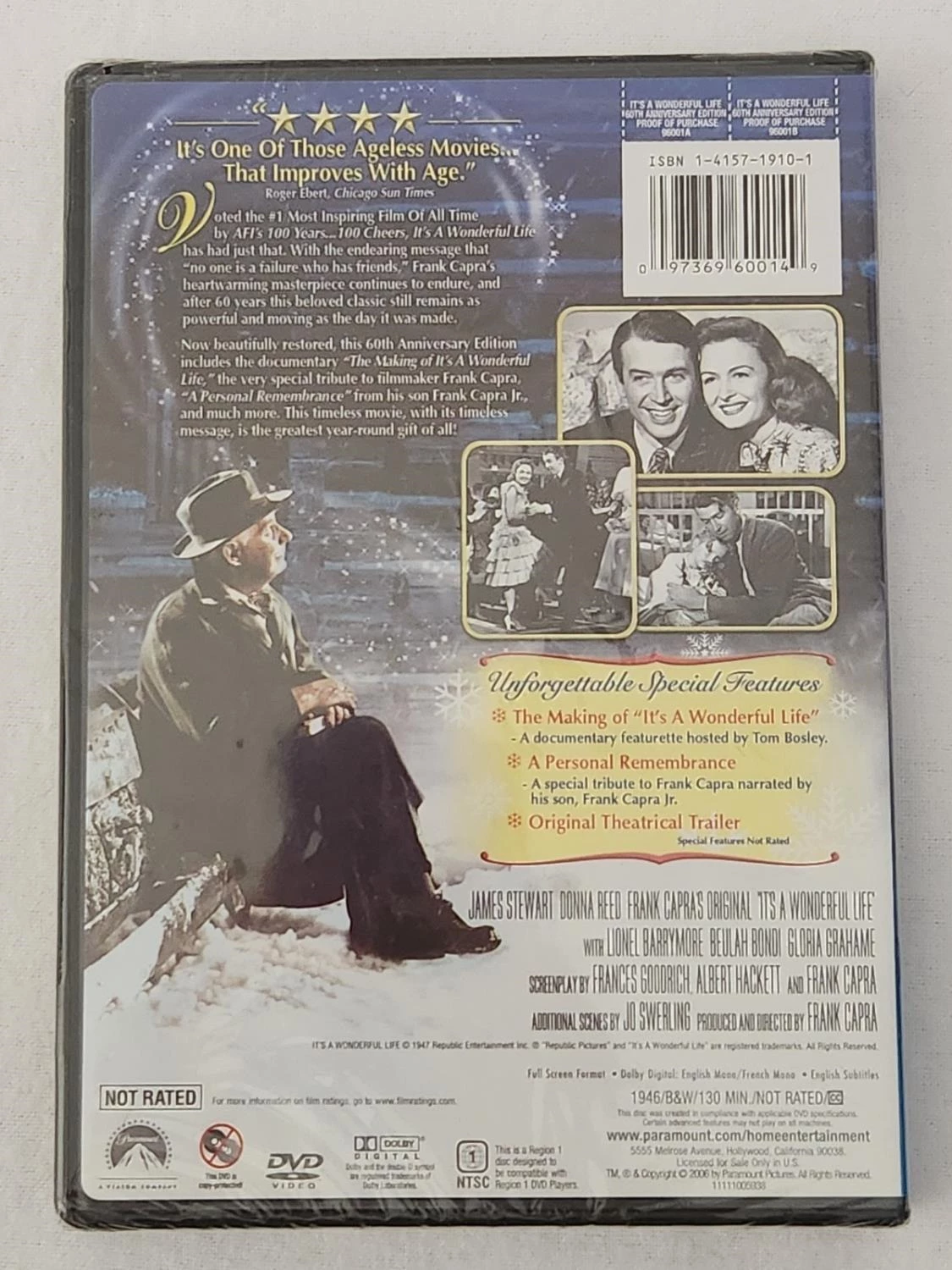 IT'S A WONDERFUL LIFE DVD Drama James Stewart Free Royal Mail Delivery