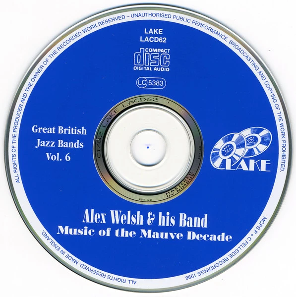 Alex Welsh & His Band - Music Of The Mauve Decade CD (n/a) Audio Amazing Value