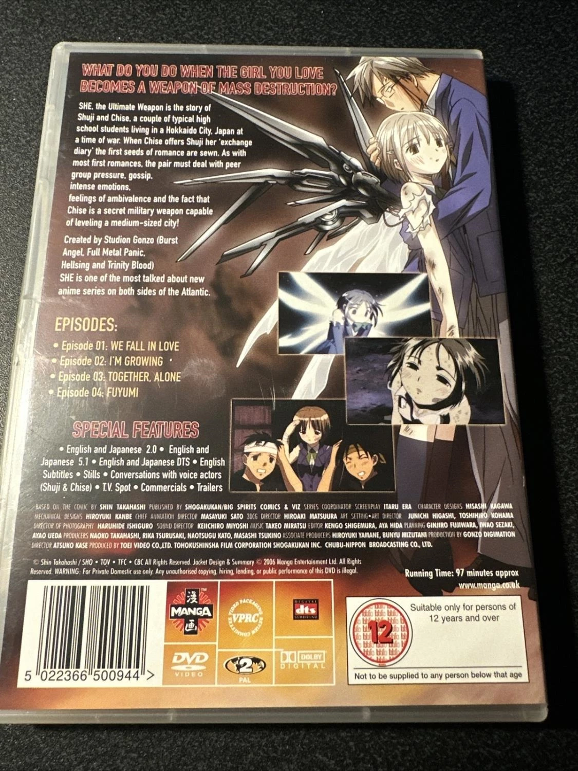 SHE, THE ULTIMATE WEAPON - Vol. 1 DVD Animation, Anime (2006) Quality Guaranteed