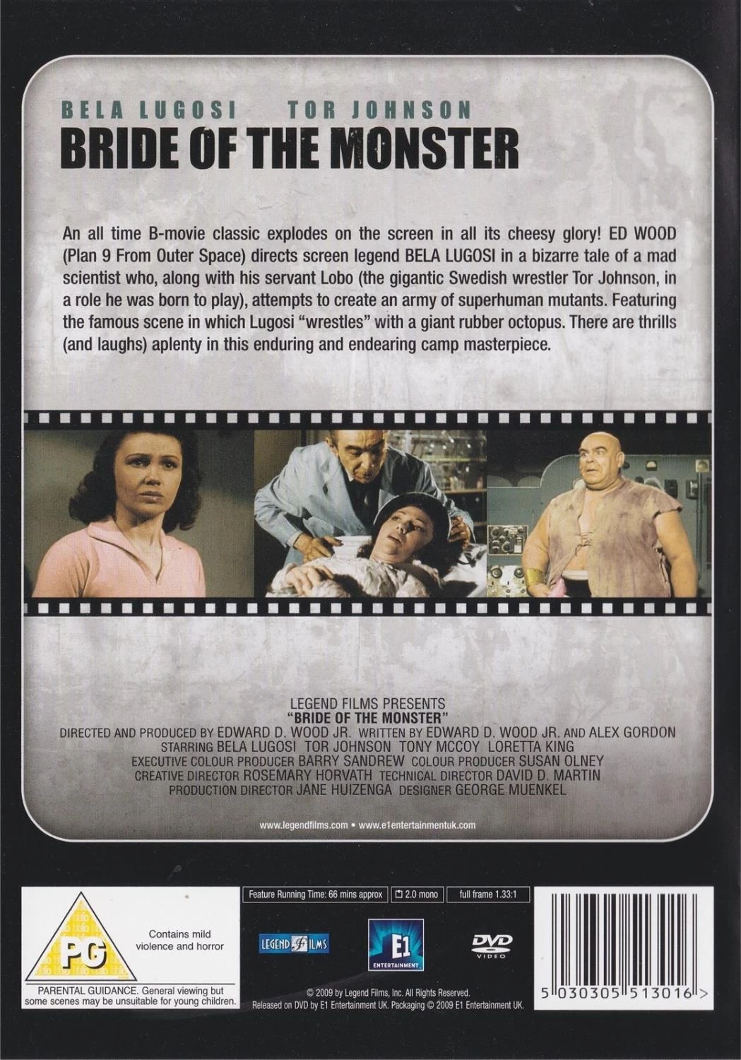 Bride Of The Monster DVD Horror (2009) Bela Lugosi Free Royal Mail Delivery