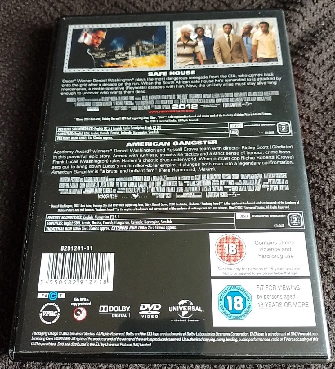 Safe House (2012) / American Gangster (2007) - DVD General, Action & Adventure