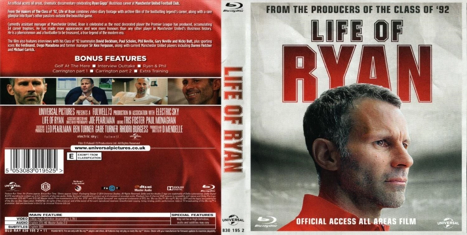 Life of Ryan Blu-ray (2014) Ryan Giggs New Quality Guaranteed Amazing Value
