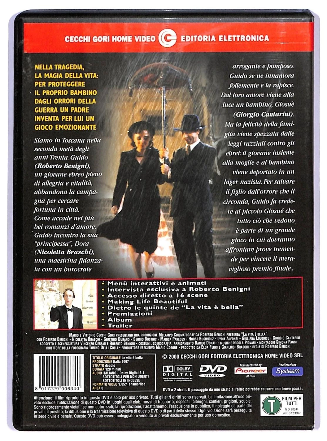 La Vita E' Bella DVD Drama (2000) Free Royal Mail Delivery Quality Guaranteed