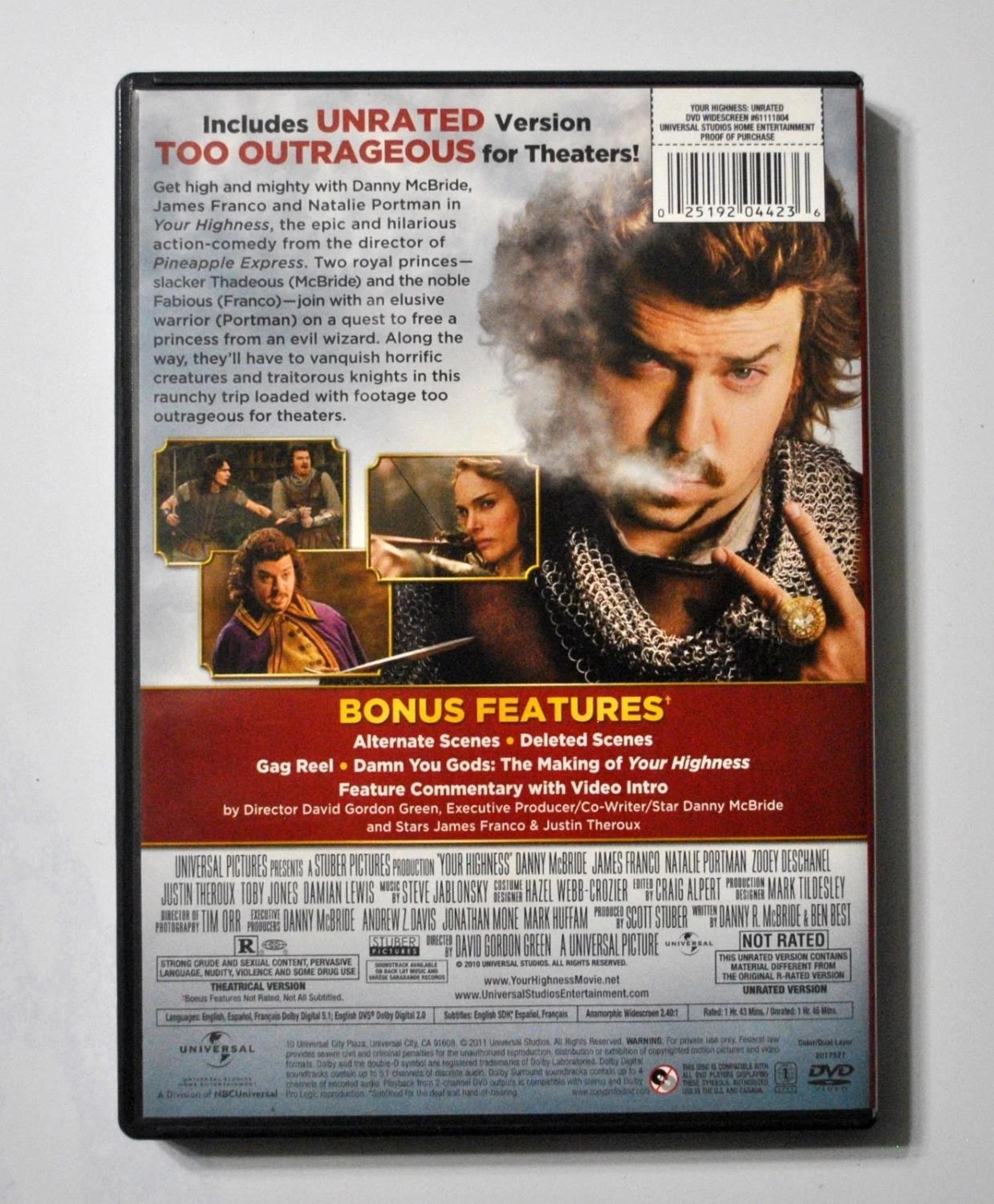 Your Highness DVD comedy (2011) James Franco, Justin Theroux, Quality Guaranteed