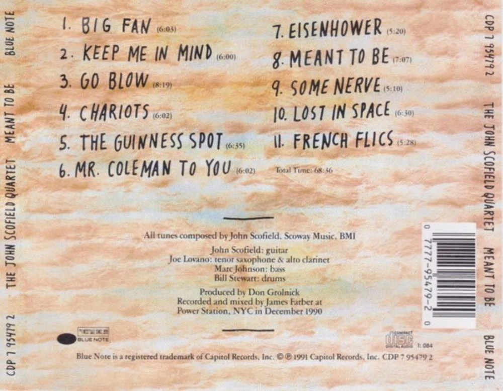 The John Scofield Quartet, John Scofield - Meant To Be CD (2002) Audio
