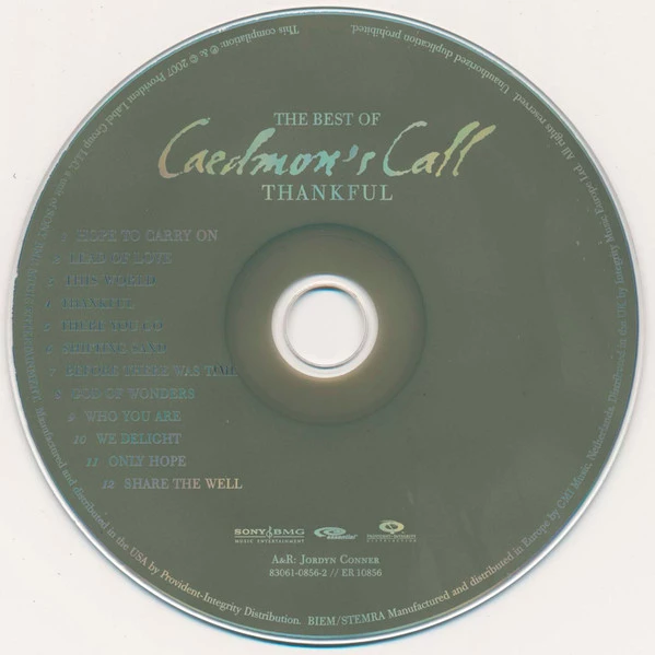 Caedmon's Call - Thankful (The Best Of Caedmon's Call) CD (2007) Audio