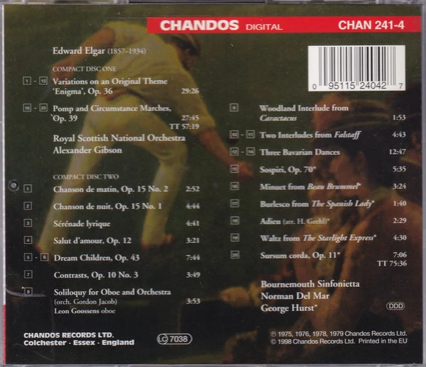 Various Artists - Elgar CD (2005) Audio Quality Guaranteed Reuse Reduce Recycle
