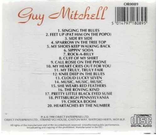 Guy Mitchell - Guy Mitchell - The Collection CD (1990) Audio Quality Guaranteed