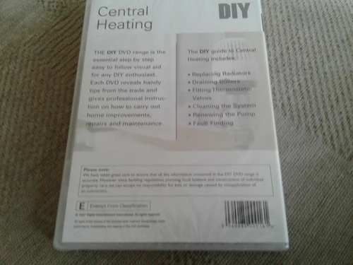 Central Heating DIY DVD Educational (2007) Free Royal Mail Delivery