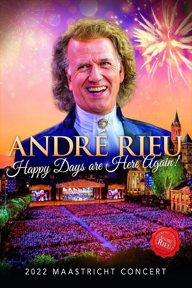 ANDRE RIEU - HAPPY DAYS ARE HERE AGAIN DVD (2023) André Rieu Quality Guaranteed