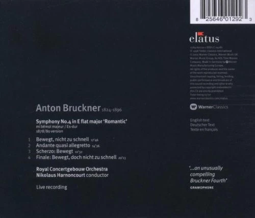 Anton Bruckner - Symphony No.4 'Romantic' CD (2003) Audio Quality Guaranteed