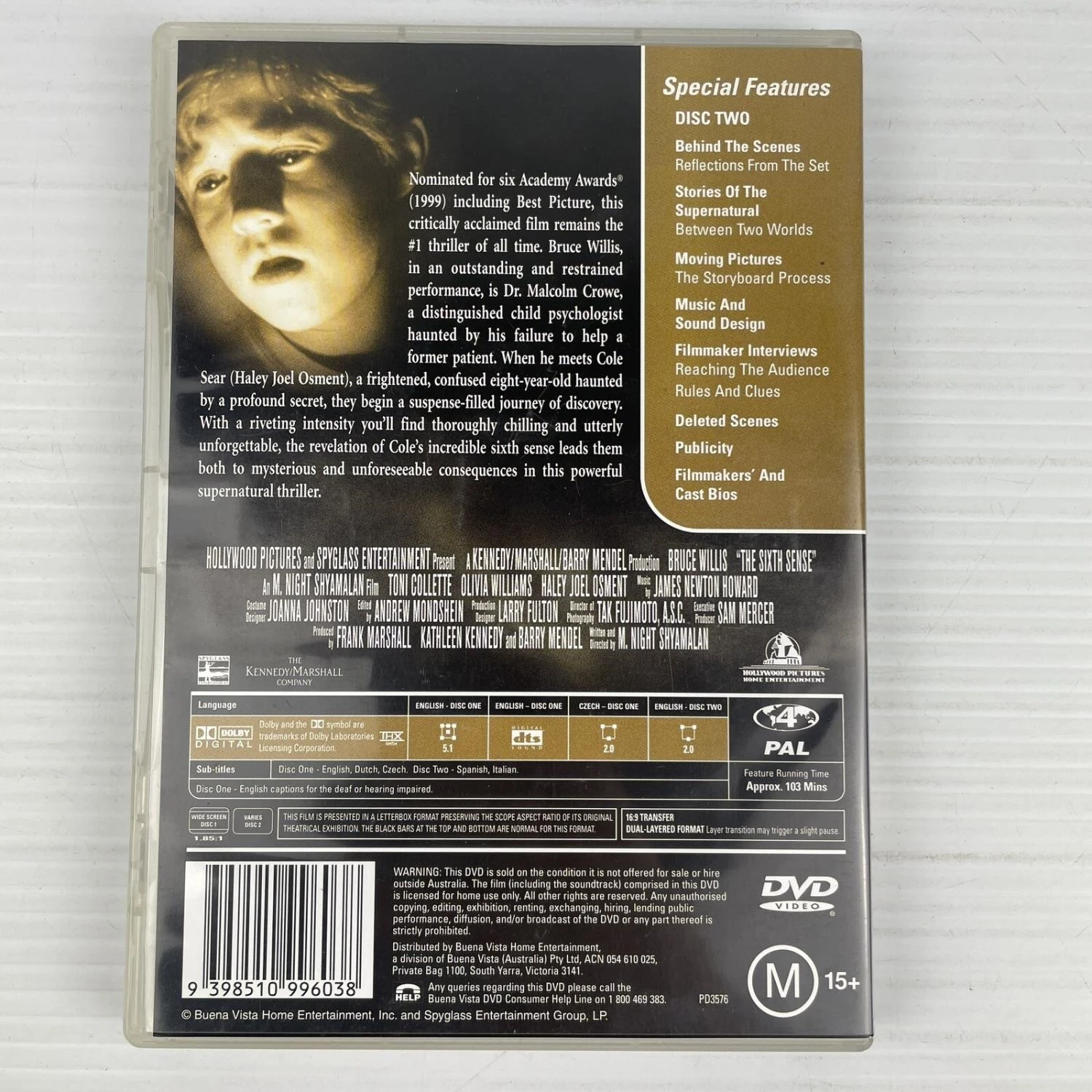Sixth Sense, DVD Thriller & Mystery Toni Collette, Haley Joel Osment
