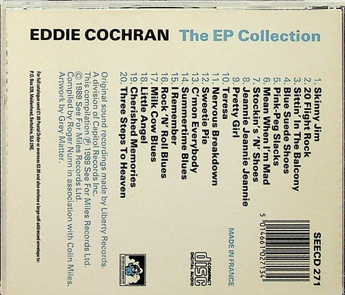 Eddie Cochran - EDDIE COCHRAN - THE EP COLLECTION CD (1999) Audio Amazing Value