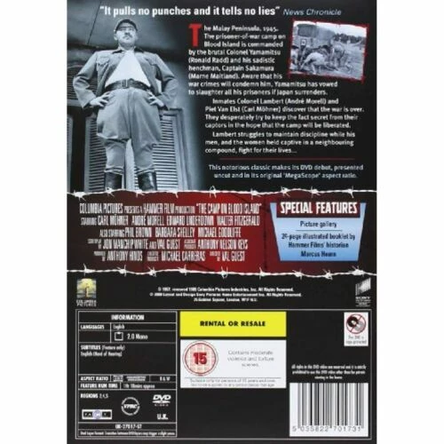 The Camp on Blood Island DVD War (2010) Carl Möhner Free Royal Mail Delivery