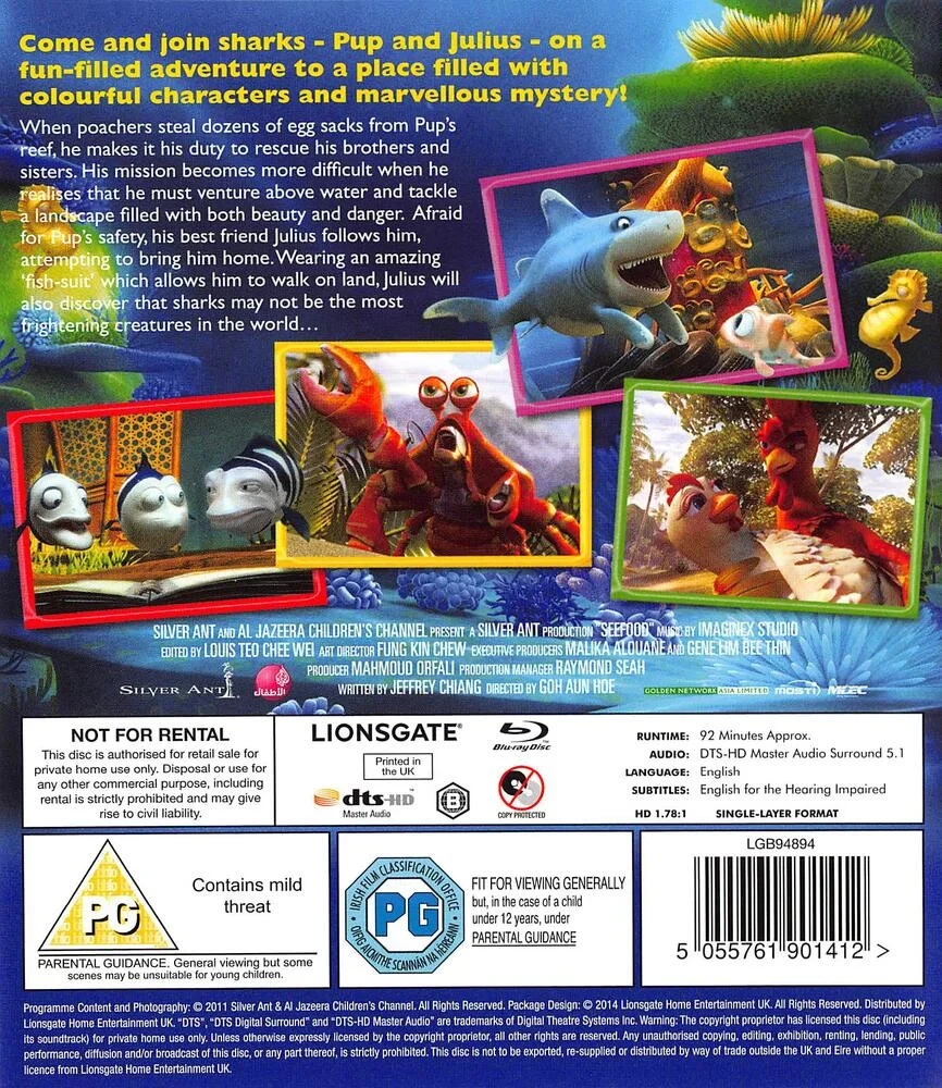 Sea Food DVD Kids & Family (2014) Aun Hoe Goe New Free Royal Mail Delivery