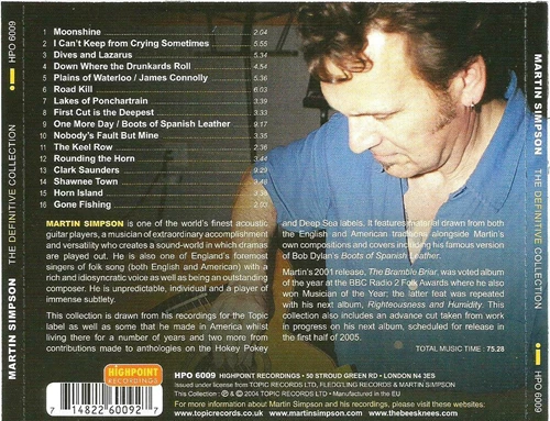 Martin Simpson - The Definitive Collection CD (2004) Audio Quality Guaranteed