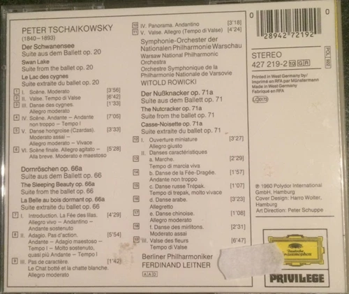 Tchaikovsky - Ballet Suites CD (N/A) Audio Quality Guaranteed Amazing Value
