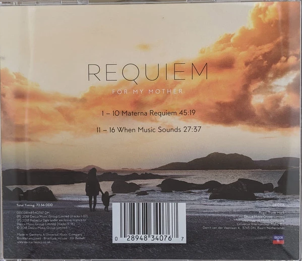 Kantos Chamber Choir - Requiem For My Mother CD (08/31/2018) Audio Amazing Value