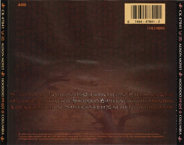 Alison Moyet - Hoodoo CD (1991) Audio Quality Guaranteed Reuse Reduce Recycle