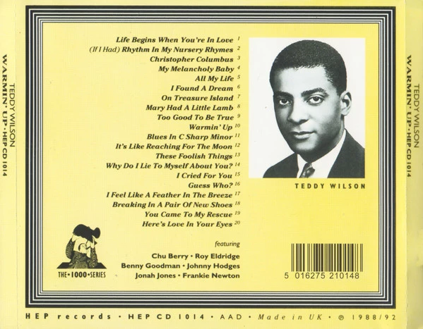 Teddy Wilson - Warmin' Up CD (1988) Audio Quality Guaranteed Amazing Value