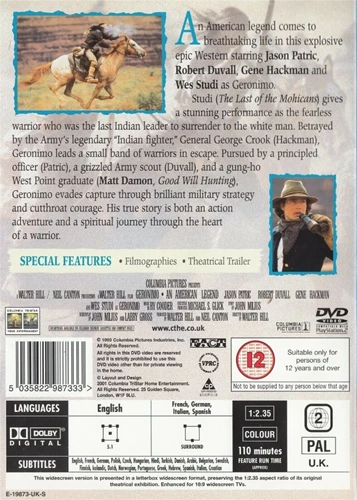 Geronimo - An American Legend DVD Westerns (2005) Wes Studi Quality Guaranteed