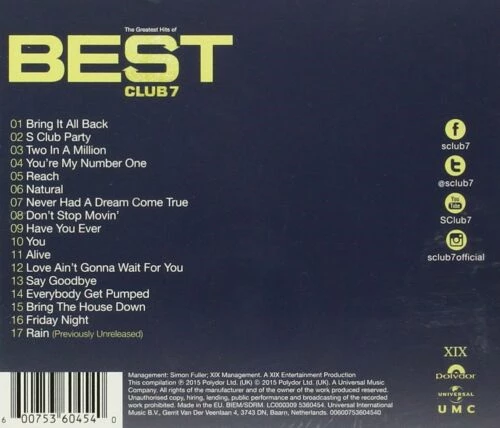S Club 7 - The Greatest Hits Of Best S Club 7 CD (2015) Audio Quality Guaranteed