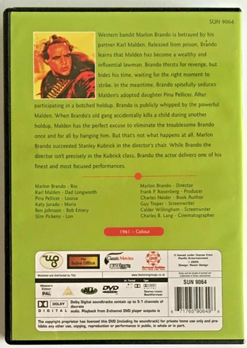 One Eyed Jacks DVD Westerns (2008) Marlon Brando Free Royal Mail Delivery