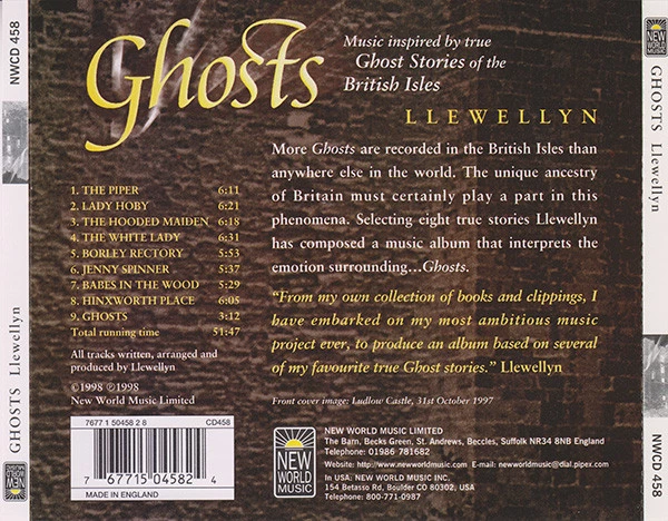 Llewellyn - Ghosts CD (2003) Audio Quality Guaranteed Reuse Reduce Recycle