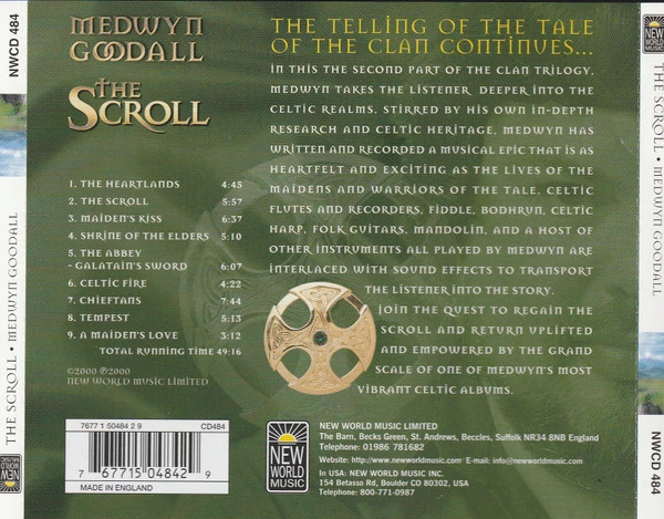 Medwyn Goodall - The Scroll CD (2000) Audio Quality Guaranteed Amazing Value