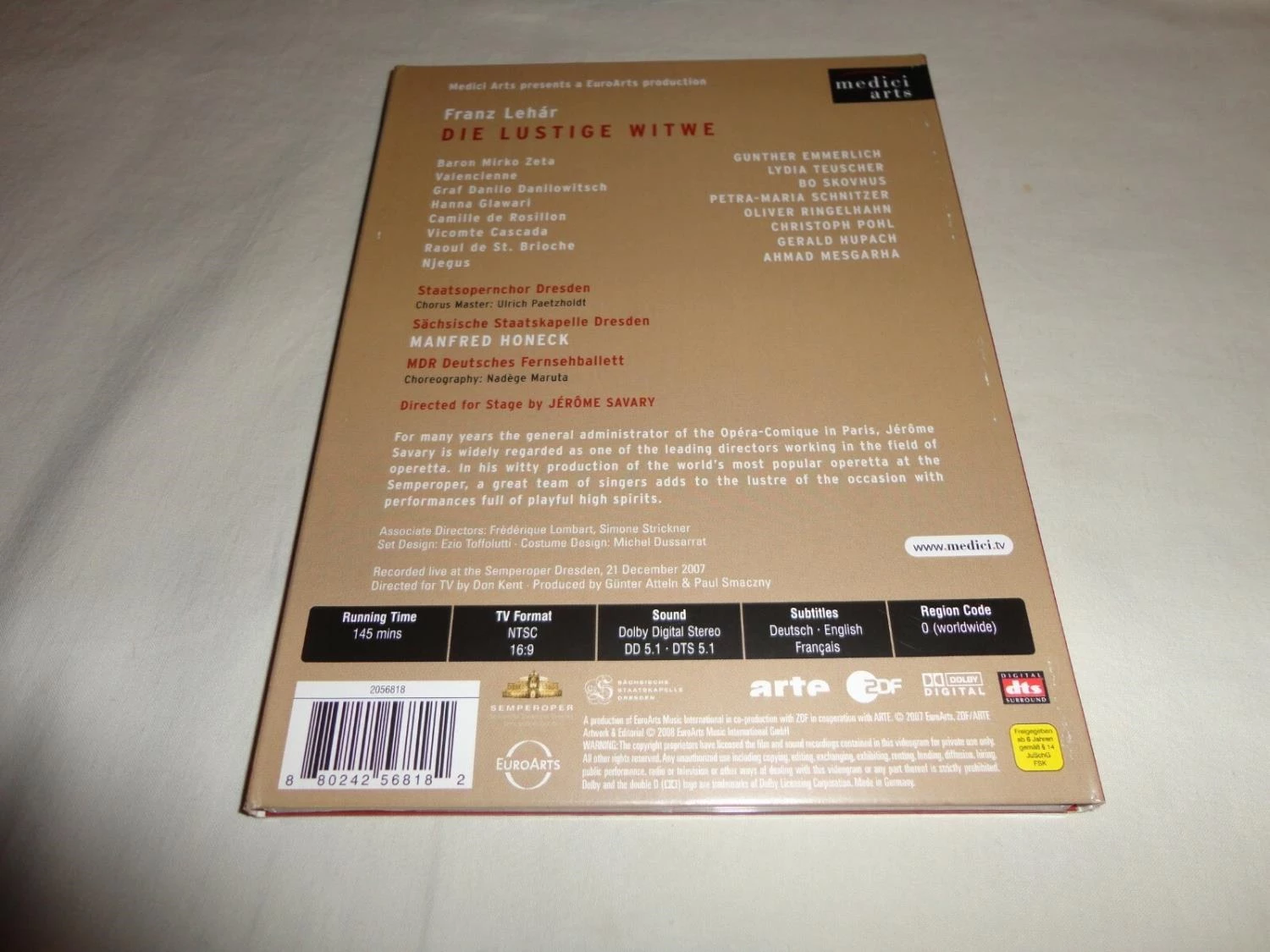 Lehar - Die Lustige Witwe DVD Classical (2008) Free Royal Mail Delivery