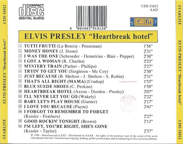 Elvis Presley - Heartbreak Hotel CD (2003) Audio Quality Guaranteed - Image 3