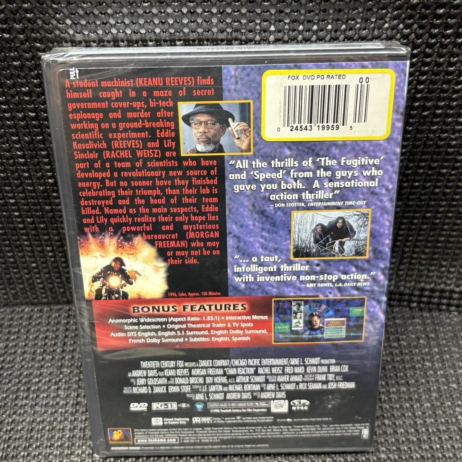 Chain Reaction DVD action_&_adventure Keanu Reeves Free Royal Mail Delivery