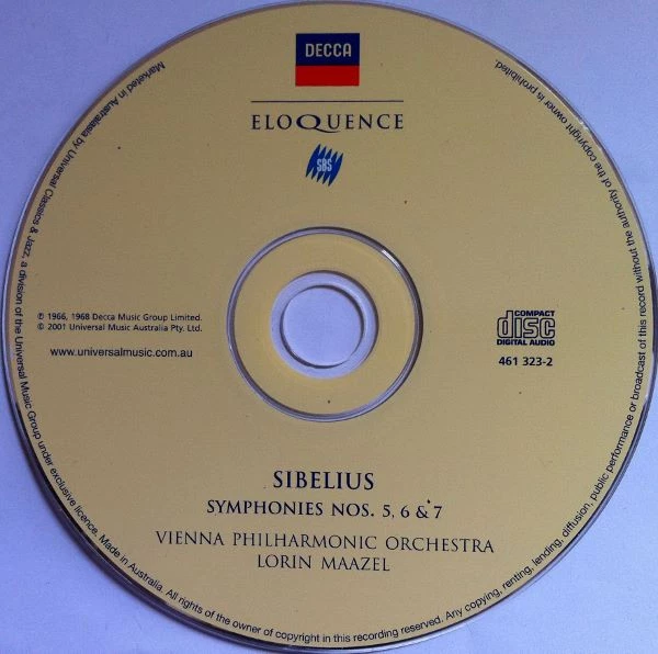 Maazel Vp - Symphonies Nos. 5, 6 & 7 CD (1996) Audio Quality Guaranteed