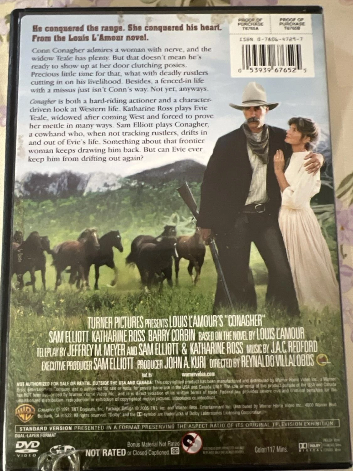 Conagher DVD drama (2005) Sam Elliott Free Royal Mail Delivery Amazing Value