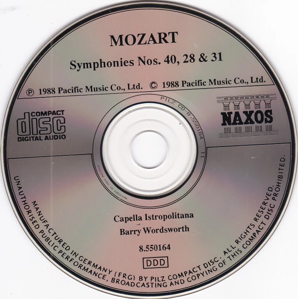 Wolfgang Amadeus Mozart - CD (1988) Audio Quality Guaranteed Amazing Value