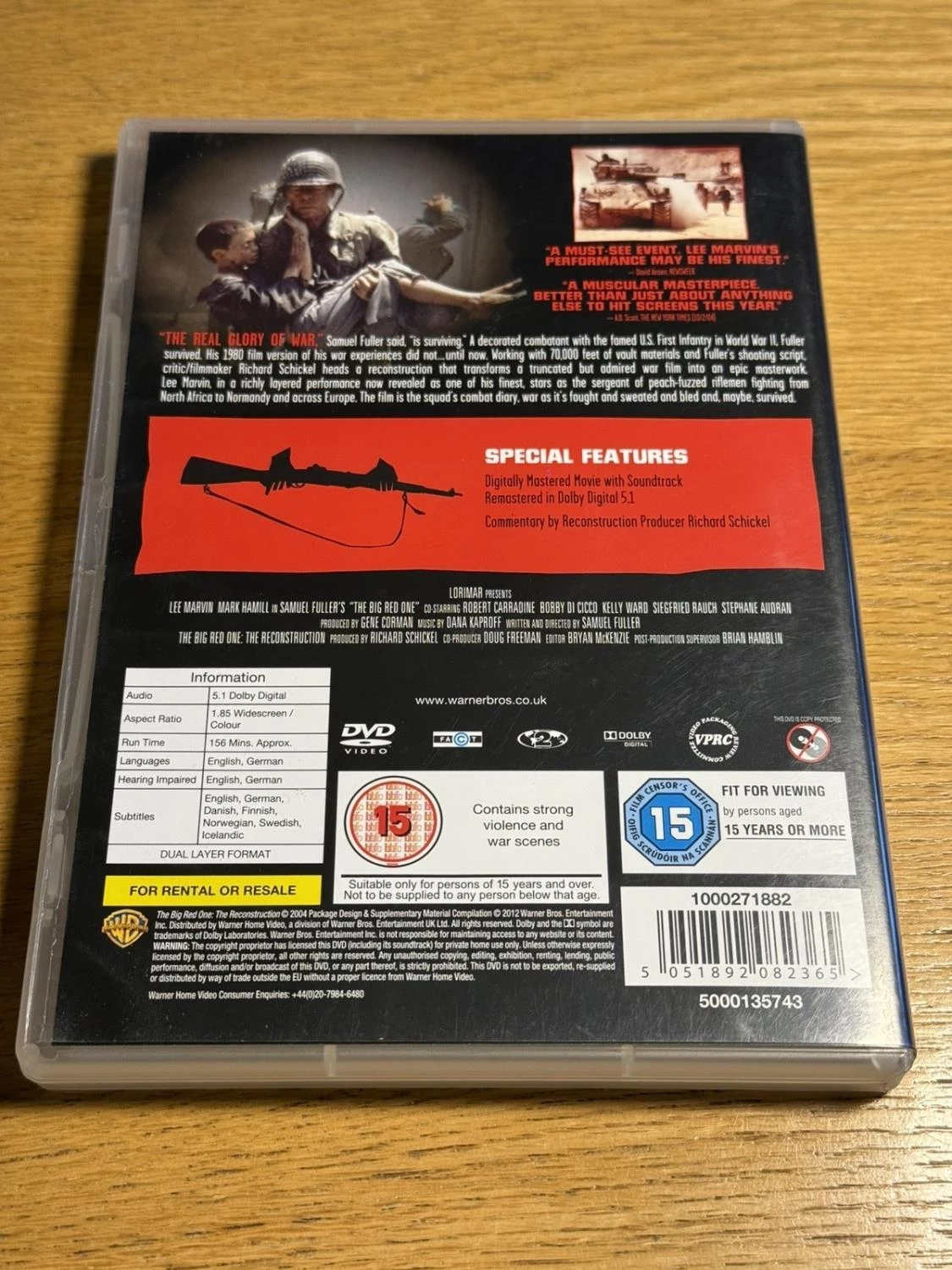 The Big Red One DVD Feature (2012) Lee Marvin Free Royal Mail Delivery