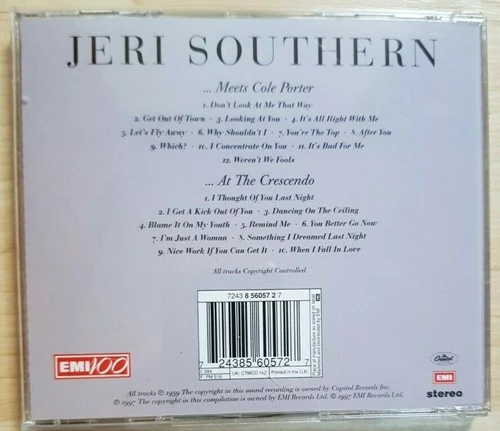 Jeri Southern - Meets Cole Porter / At The Crescendo CD (1997) Audio