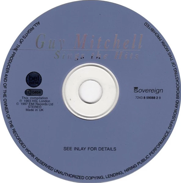 Guy Mitchell - Sings The Hits CD (1997) Audio Quality Guaranteed Amazing Value