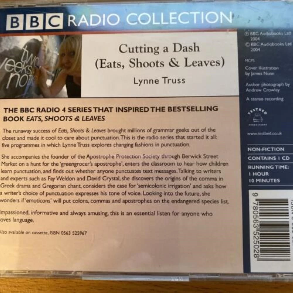 Lynne Truss - Cutting a Dash (Eats, Shoots & Leaves) CD (2004) Audio