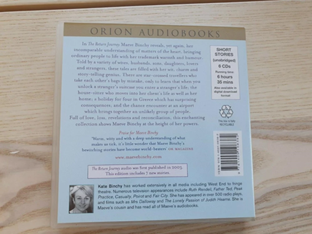 Binchy, Kate - The Return Journey CD (N/A) Audio Quality Guaranteed