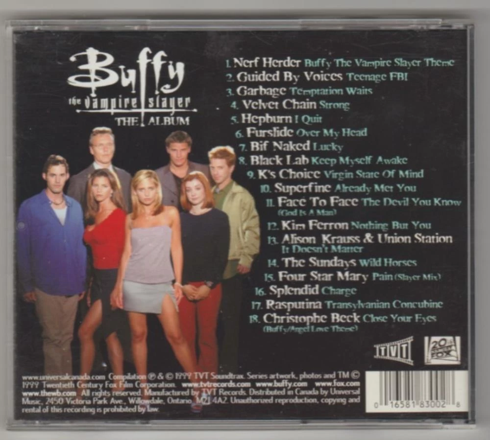 Various Artists - Buffy The Vampire Slayer: THE ALBUM CD (1999) Audio