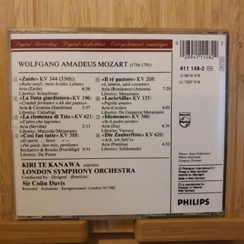 Kiri Te Kanawa - Mozart: Opera Arias CD (1987) Audio Quality Guaranteed