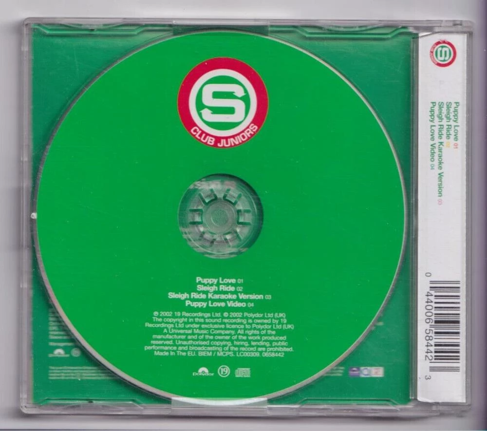 S Club Juniors - Puppy Love / Sleigh Ride CD (2002) Audio Quality Guaranteed