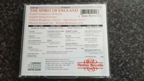 William Boughton - The Spirit Of England CD (1989) Audio Quality Guaranteed