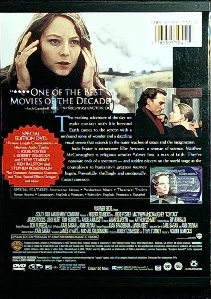 Contact DVD Drama, Fantasy, Sci-Fi & Fantasy Matthew McConaughey, Tom Skerritt