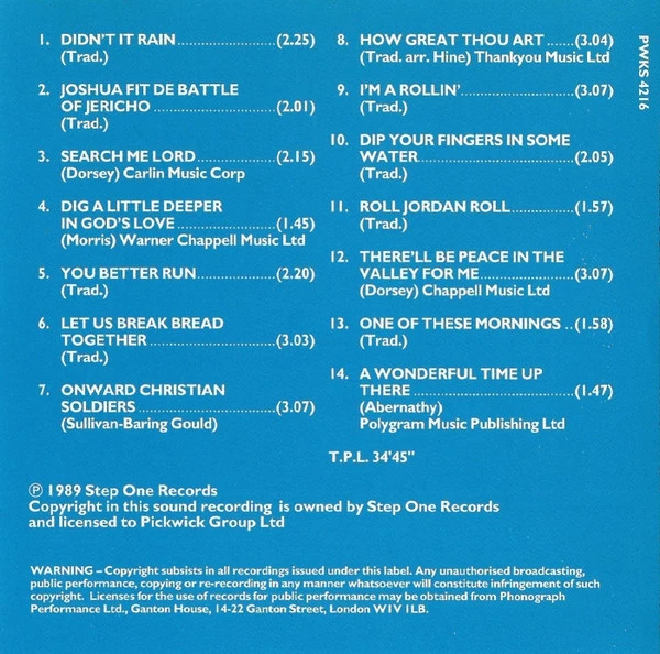 The Jordanaires - The Jordanaires Sing Elvis' Favourite Spirituals CD (1994)