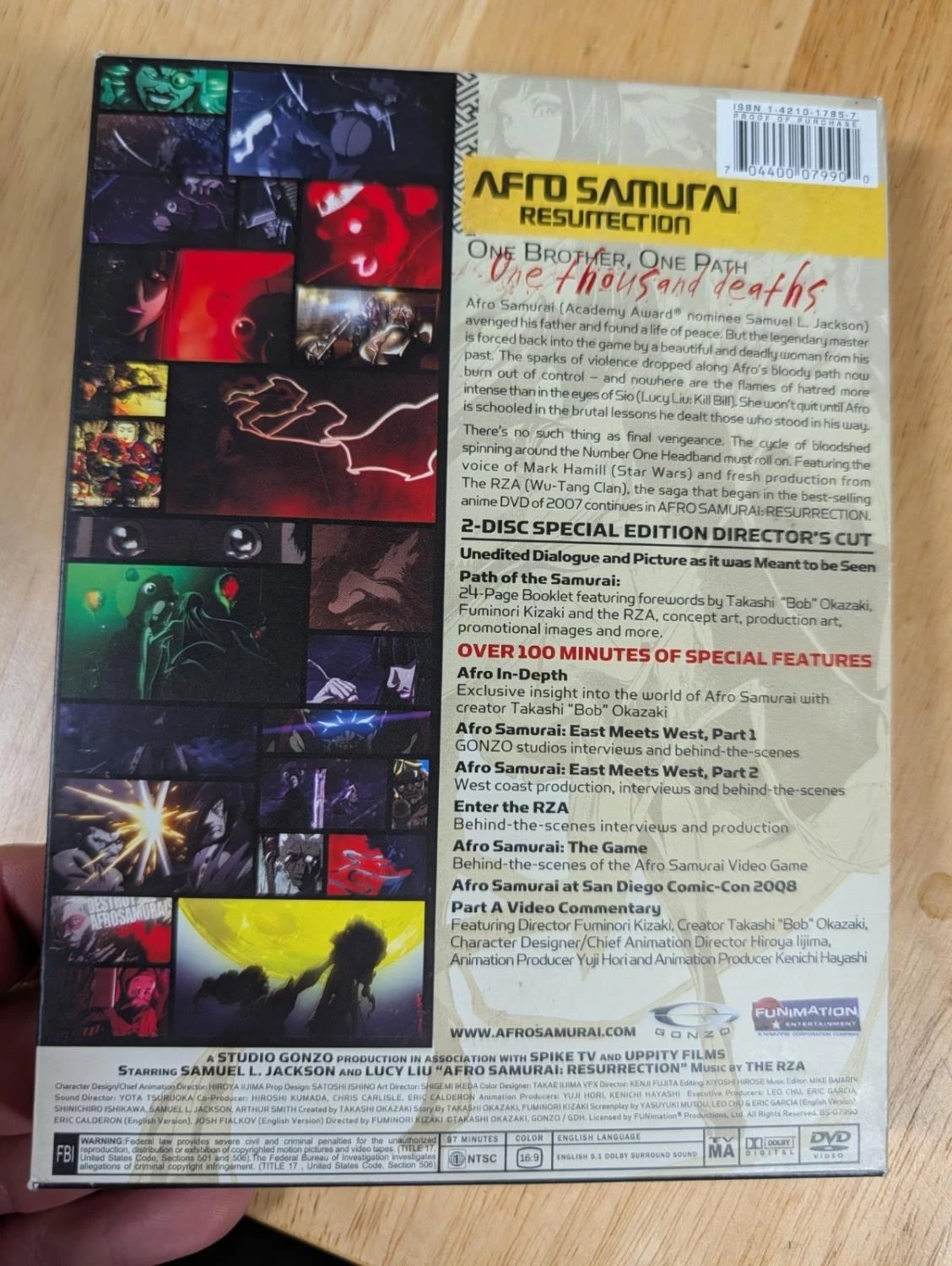 Afro Samurai: Resurrection DVD Anime, Action, Adventure, Animation (2009)